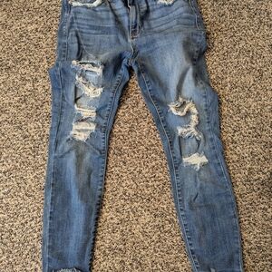 Judy Blue Distressed Skinny Jeans in Blue